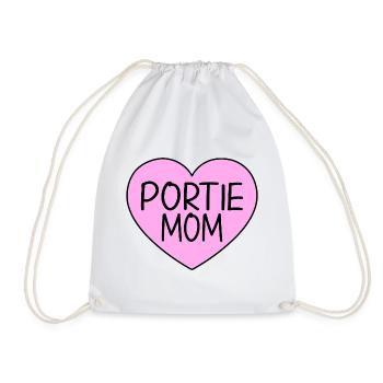 Portuguese Water Dog Portie PWD Mom Mama Frauchen - Turnbeutel - Weiß - Vorne