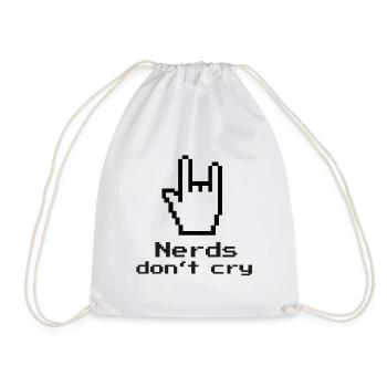 Nerds don't cry! nerdy, IT, EDV, Programmierer - Turnbeutel - Weiß - Vorne