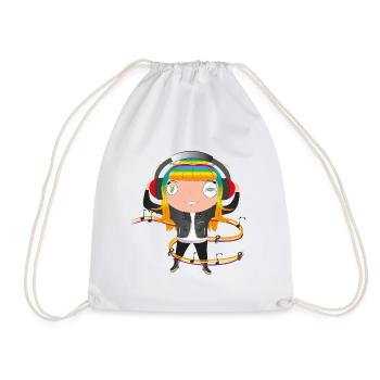 Wuss - Drawstring Bag - white - Front