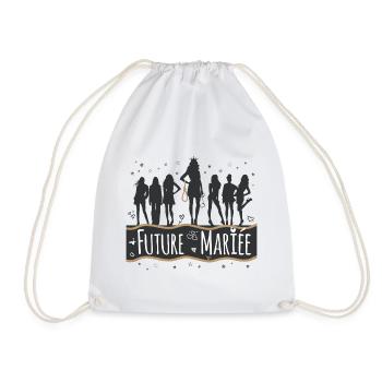 T-shirt EVJF Enterrement de vie jeune fille Mariée - Sac de sport léger - blanc - Devant