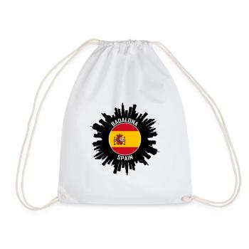 Badalona Skyline Espagne Flag Souvenir de voyage - Sac de sport léger - blanc - Devant