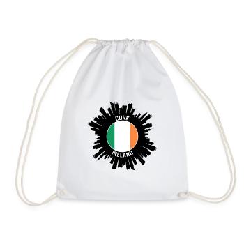 Cork Skyline Irlande Flag Souvenir de voyage - Sac de sport léger - blanc - Devant