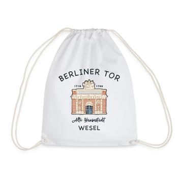 Wesel, Berliner Tor, kultiges Wahrzeichen - Turnbeutel - Weiß - Vorne