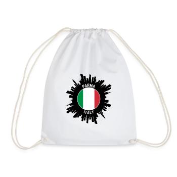 Parma Skyline Italien Flagge Reise Souvenir - Turnbeutel - Weiß - Vorne