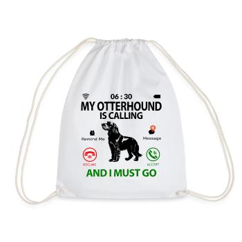 Otterhound Otter Dog Funny Funny Saying Humor - Drawstring Bag - white - Front
