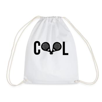 Cool Saying Padel Player Sport Racket - Drawstring Bag - white - Front