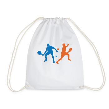 Padel Tennis Padel Game Player Tournament Racket - Drawstring Bag - white - Front