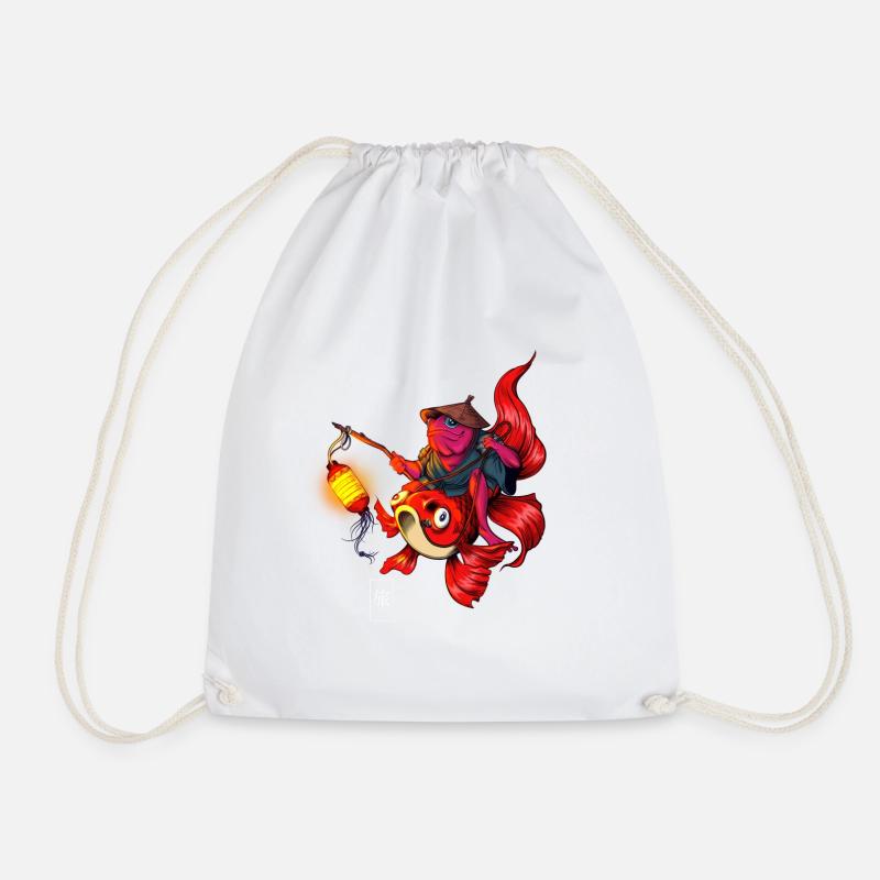 Dream Traveler - Drawstring Bag - white