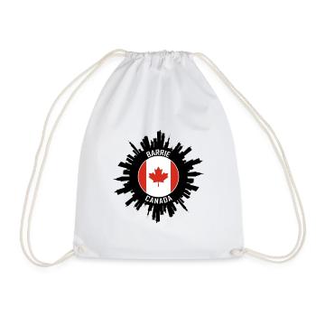 Barrie Skyline Kanada Flagge Reise-Souvenir - Turnbeutel - Weiß - Vorne