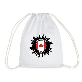 Sherbrooke Skyline Canada Flag Souvenir de voyage - Sac de sport léger - blanc - Devant