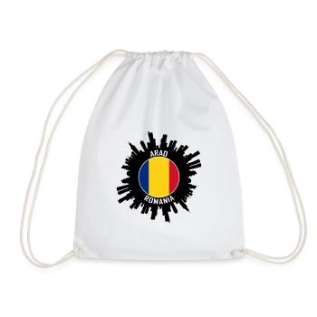 Arad Skyline Roumanie Flag Souvenir de voyage - Sac de sport léger - blanc - Devant