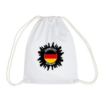Darmstadt Skyline Allemagne Flag Souvenir de voyage - Sac de sport léger - blanc - Devant