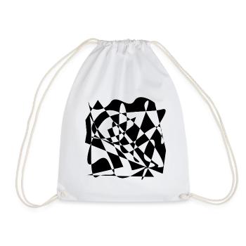 Celestial Mandala Art Print - Drawstring Bag - white - Front