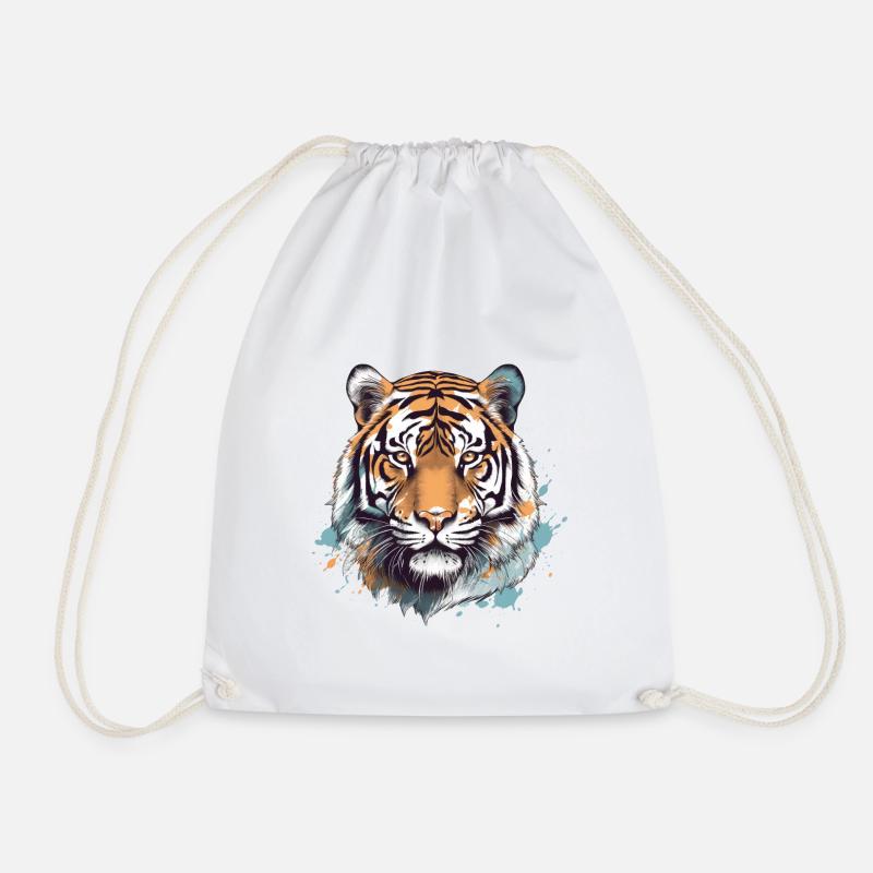Tiger - Turnbeutel - Weiß