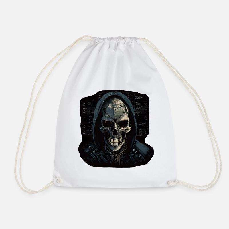 Hacker - Drawstring Bag - white