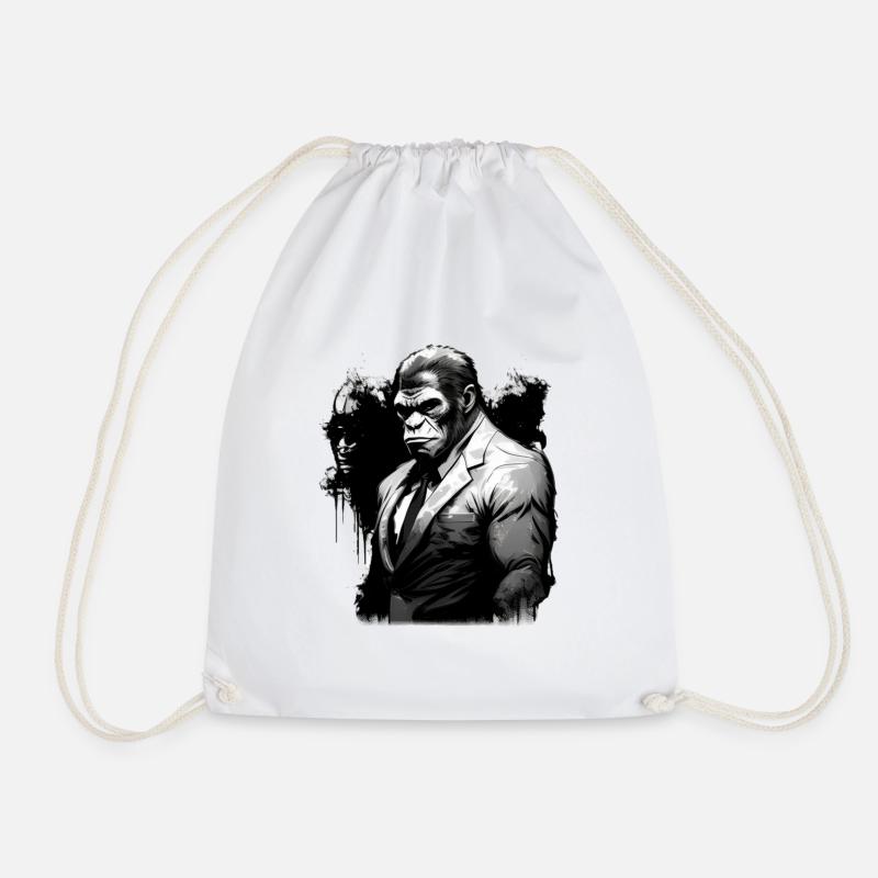 Gentelman - Drawstring Bag - white