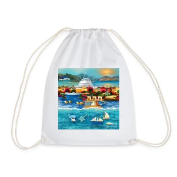 Urlaub am Meer - Turnbeutel - Weiß - Vorne