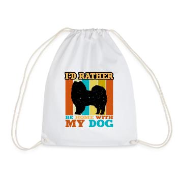 American Eskimo Dog Love Silhouette Vintage Sunset - Sac de sport léger - blanc - Devant