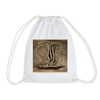 last day of old tree before being cut down - Drawstring Bag - white - Front