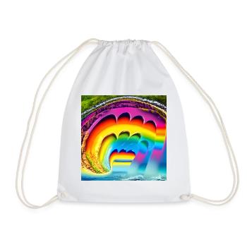 Arc-en-ciel en été - Sac de sport léger - blanc - Devant