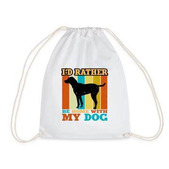 Noir et bronzé Virginie Foxhound Silhouette de chien - Sac de sport léger - blanc - Devant