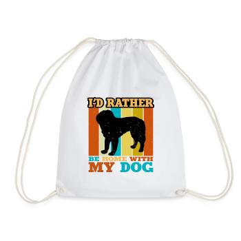 Bosnischer grobhaariger Hund Hund Silhouette Retro - Turnbeutel - Weiß - Vorne