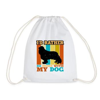 Cavalier King Charles Spaniel Silhouette de chien - Sac de sport léger - blanc - Devant