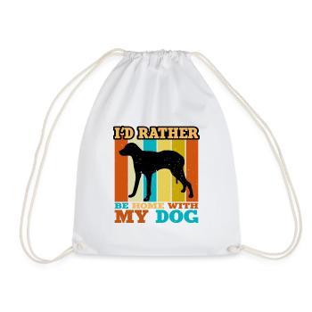 Chien Français Blanc et Orange Dog Silhouette - Sac de sport léger - blanc - Devant