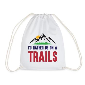 Berge - Ich bin lieber auf einem Trail - Turnbeutel - Weiß - Vorne