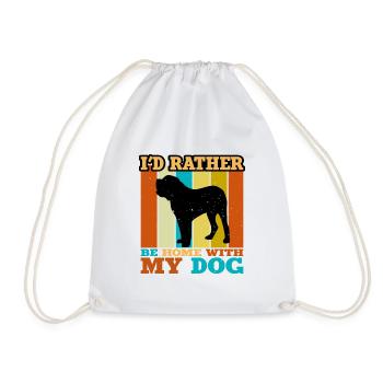 Fila Brasileiro Dog Love Silhouette Vintage Sunset - Drawstring Bag - white - Front