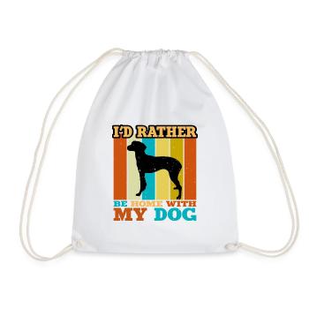 Hygenhund Dog Lover Silhouette Vintage Sunset - Sac de sport léger - blanc - Devant