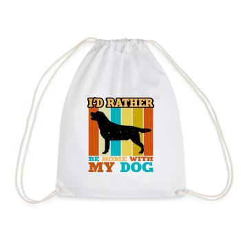 Labrador Dog Lover Silhouette Vintage Sunset - Sac de sport léger - blanc - Devant