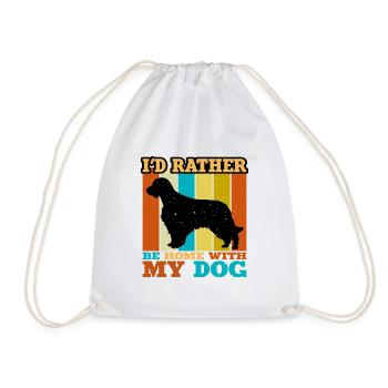 Welsh Springer Spaniel Dog Silhouette Retro Sunset - Sac de sport léger - blanc - Devant