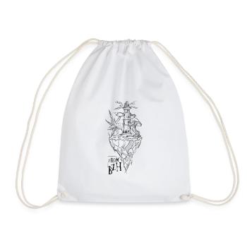 From BZH Breton from Brittany - Drawstring Bag - white - Front