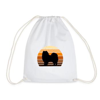 American Eskimo Dog Love Silhouette Vintage Sunset - Sac de sport léger - blanc - Devant