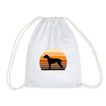 American Foxhound Dog Love Silhouette Retro Sunset - Sac de sport léger - blanc - Devant