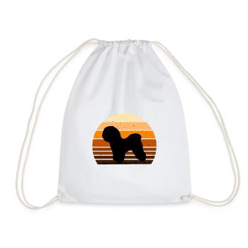 Bichon Frise Dog Lover Silhouette Vintage Sunset - Sac de sport léger - blanc - Devant