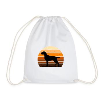 Cesky Fousek Dog Lover Silhouette Vintage Sunset - Sac de sport léger - blanc - Devant