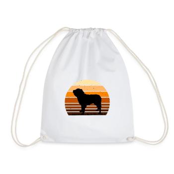 Dutch Smoushond Dog Love Silhouette Vintage Sunset - Sac de sport léger - blanc - Devant