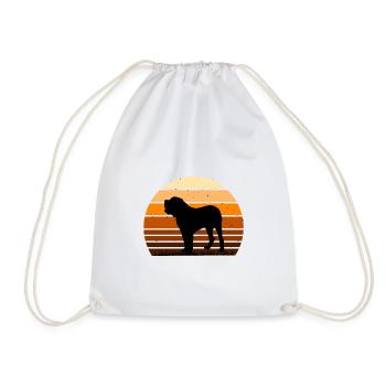 Fila Brasileiro Dog Love Silhouette Vintage Sunset - Drawstring Bag - white - Front