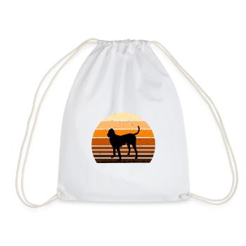 Gascon Saintongeois Dog Silhouette Retro Sunset - Sac de sport léger - blanc - Devant