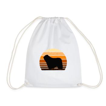 Komondor Dog Lover Silhouette Vintage Sunset - Sac de sport léger - blanc - Devant
