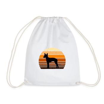 Mexicain Sans Poils Chien Amoureux Silhouette Rétro Coucher de Soleil - Sac de sport léger - blanc - Devant