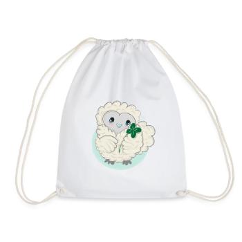 Lioba silk chicken, happiness - Drawstring Bag - white - Front