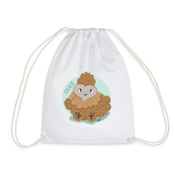 Silk Chicken Dumplings - Drawstring Bag - white - Front