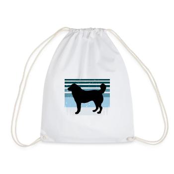 Bucovina Berger Chien Amour Silhouette Rétro Coucher de Soleil - Sac de sport léger - blanc - Devant