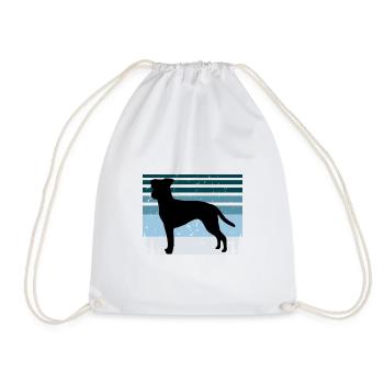 Brazilian Terrier Dog Love Silhouette Retro Sunset - Sac de sport léger - blanc - Devant