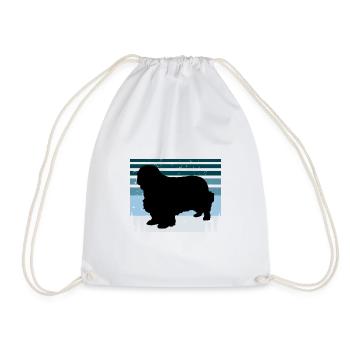 Clumber Spaniel Dog Love Silhouette Vintage Sonnenuntergang - Turnbeutel - Weiß - Vorne