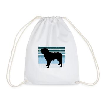 Dutch Smoushond Dog Love Silhouette Vintage Sunset - Sac de sport léger - blanc - Devant
