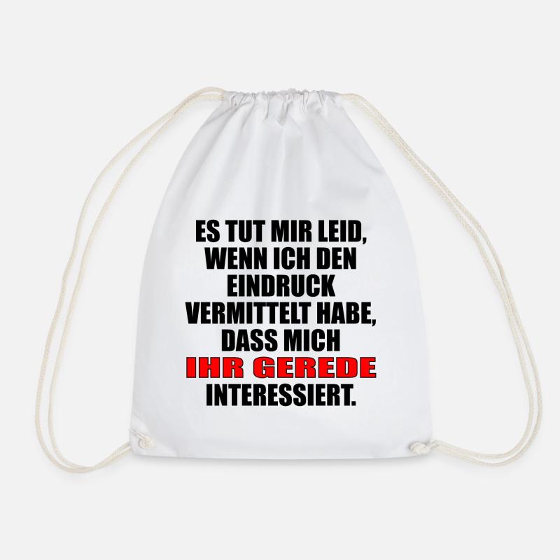 Kein Interesse - Turnbeutel - Weiß